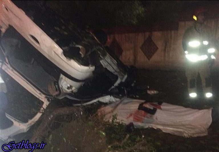 واژگونی مرگبار پژو ۲۰۶ در بزرگراه اشرفی اصفهانی